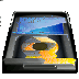 Glossy icon of a portable audio player